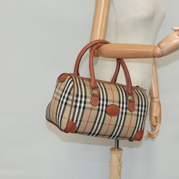 Burberry Nova Check Beige Canvas Handbag (Pre-Owned) - Picture 11 of 16